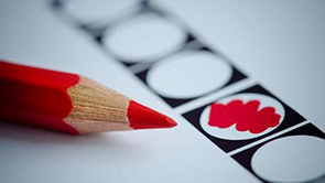 rood potlood stembiljet